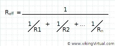 Parallel Calculation: Reff = 1/((1/R1) + (1/R2))