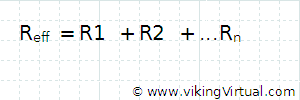 Series Calculation: R1 + R2 = Reff